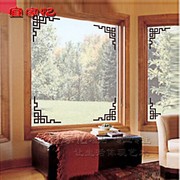 中式对角线墙贴 中国风古典窗花格玻璃门窗户家具对角花装饰贴纸