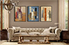 客厅装饰画沙发背景墙，三联画毕加索抽象现代简约挂画大气居家画