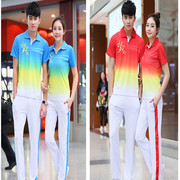 2022夏季中国梦开幕式团体，颁奖服潮男女短袖，运动校服情侣套装班服
