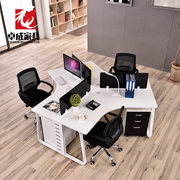 广州三人六人位简约职员办公桌3人6人组合屏风工作位员工电脑桌椅