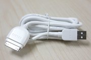 F8Z635-04 USB白色数据线充电线适用iPhone4s 3g iPad123ipod