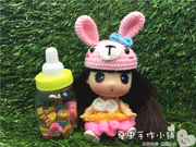 韩国正版冬己迷糊娃娃9cm11cm可穿衣服粉小兔，兔套装手工娃衣