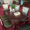 美式乡村实木餐桌餐椅组合欧式复古别墅法式餐厅长西餐桌台可定制