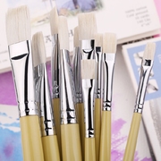 日本skyists新概念(新概念)150马毛水粉画笔，平头水粉笔丙烯画笔水彩画笔