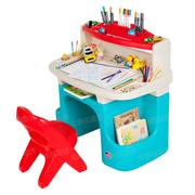美国step2小艺术家画台儿童书画桌写字台宝宝学习桌2-6岁桌椅套装