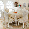 定制桌布长方形客厅，现代简约素色餐桌椅套，布艺套装欧式家用椅子套