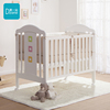 第一站婴儿床秋韵全实木欧式宝宝，床环保漆，多功能儿童床可接拼大床