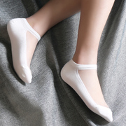 2024日韩夏水晶玻璃丝袜超薄透气隐形船袜短筒女袜子纯棉底浅口袜