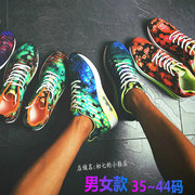 跑步鞋男气垫鞋韩版潮鞋子个性潮流时尚休闲减震潮款彩色运动鞋女