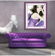 紫韵卡通动漫人物，十字绣印花客厅餐厅卧室系列，简约现代线绣