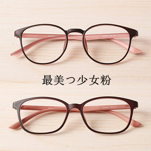 韩国超轻近视眼镜框tr90眼镜架，女款圆形框，复古配镜圆框文艺眼睛架