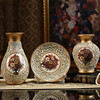 创意结婚礼物家居摆设复古陶瓷花瓶客厅，三件套酒柜装饰品摆件欧式