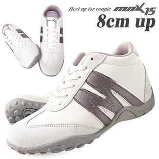 春季韩国内(韩国内)增高鞋，男女式休闲鞋单鞋，低帮鞋运动鞋跑鞋8cm黑色白色