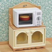 日本森贝儿家具，厨房配件仿真烤箱柜，微波炉套装过家家玩具