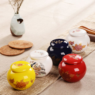 茶叶包装陶瓷茶罐小号食品，防潮密封罐红茶绿茶普洱茶罐干果存储罐
