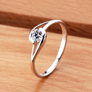 美国莫桑石印记950钻石戒指，饰品女指环，女戒婚戒钻戒女0702
