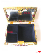 俄罗斯鲜花锡制首饰盒 结婚彩绘化妆镜珠宝盒女生钻戒盒饰品盒