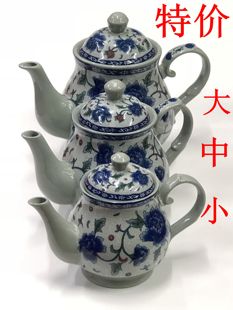 青花瓷茶壶大号小号凉水壶，耐高温泡陶瓷茶壶，景德镇茶具冷水壶