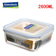 韩国进口Glasslock钢化玻璃保鲜盒微波炉饭盒密封储存大号大容量