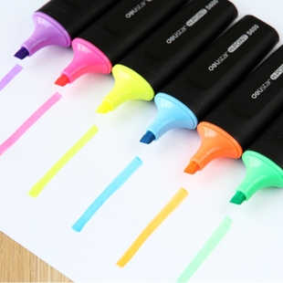 得力荧光笔S600 划重点笔彩色荧光笔套装标记笔醒目笔 可爱记号笔