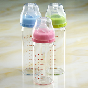 高硼硅玻璃奶瓶宽口径奶瓶，防胀气婴儿新生儿宝宝，用品180ml240ml