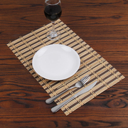 天然竹制西餐垫茶席隔热垫日式宜家中式防滑杯垫盘垫定制