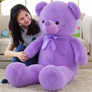 紫色薰衣草小熊公仔泰迪熊毛绒，玩具抱抱熊猫，玩偶布娃娃生日礼物女