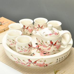 双层杯子防烫功夫茶杯，茶具套装整套陶瓷茶盘，茶具茶壶双层茶杯*