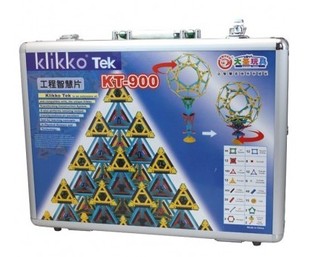 大圣玩具Klikko工程智慧片KT-900片 结构大师拼插积木儿童益智