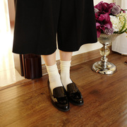 春秋季薄堆堆袜韩国松口卷边中筒袜套日本原单日系天鹅绒短袜子女