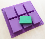 xj340手工皂模具长方形方格模具，8*5.5*2.5cm方块模具