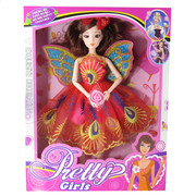 3d真眼12关节蝴蝶仙子，娃娃套装礼盒带翅膀，的洋娃娃玩具女孩礼物