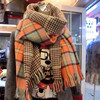 双面格子围巾秋冬季加厚披肩保暖围巾防羊绒学生女士围巾韩国