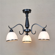 欧式铁艺复古美式简约烤漆灯具，客厅餐厅卧室8653头吸吊灯