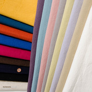 日本进口纯色10号帆布料服装手工拼布艺包沙发垫DIY素色棉麻面料