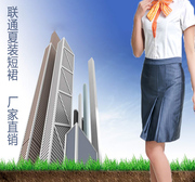 中国联通专用裙子制服深灰色前褶包臀裙职业一步裙半身裙短裙