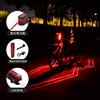 自行车激光尾灯夜间骑行装备单车配件usb，充电山地车尾灯警示灯
