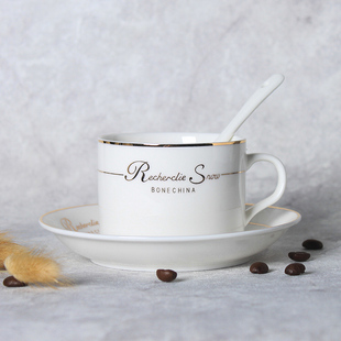 欧式陶瓷咖啡杯套装LOGO创意定制咖啡套具花茶茶杯家用茶具