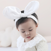 韩国版宝宝头饰婴儿童兔耳朵，发带棉可爱萌宝宝发饰周岁拍照摄影