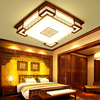 中式led吸顶灯仿古羊皮实木艺，古典中国风客房，酒店卧室书房客厅灯