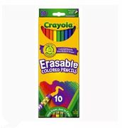 美国绘儿乐(Crayola)10色可擦彩色铅笔/带橡皮头68-4410