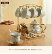  创意陶瓷镀金咖啡杯送勺大容量创意个性牛奶杯情侣款