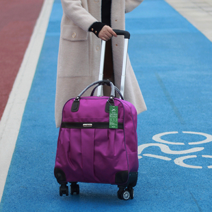 旅行包拉杆包女手提韩版短途大容量行李袋飞机轮软箱男轻便潮简约