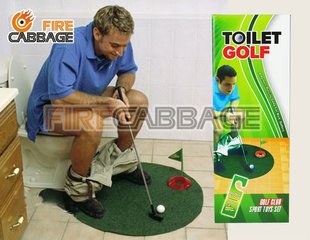 Potty Putter 厕所高尔夫 马桶高尔夫球 迷你高尔夫套装悠闲玩具