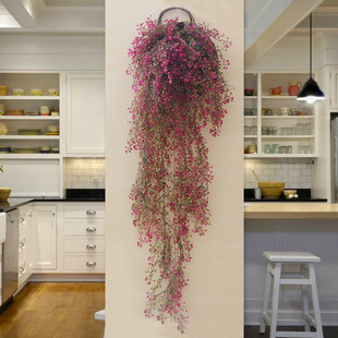仿真植物花藤假花藤条塑料，藤蔓绿植客厅，室内墙面吊篮壁挂墙壁装饰