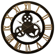 欧式复古创意大时钟艺术挂钟客厅，美式挂表工，业风齿轮钟表法式壁钟