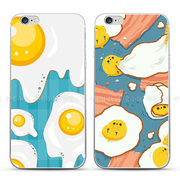 苹果5s5c5se6s6plus手机软壳保护套，鸡蛋黄荷包蛋食物可爱情侣