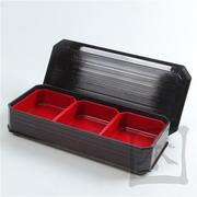 三格日式便当盒单层寿司，盒分隔商务套餐盒，饭盒常温水果盘