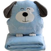 狗暖手午睡枕头汽车抱枕被子，两用腰靠枕，靠垫空调被毯子三合一捂手