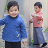 儿童唐装男童新年装复古中国风加厚棉服婴儿套装民族风宝宝拜年服